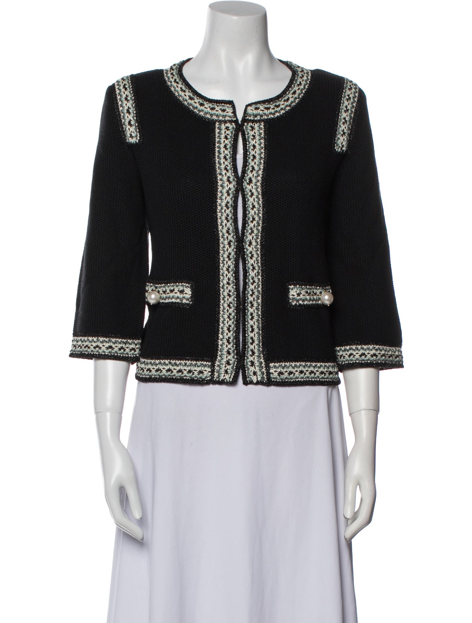 St. John Wool Tweed Pattern Evening Jacket