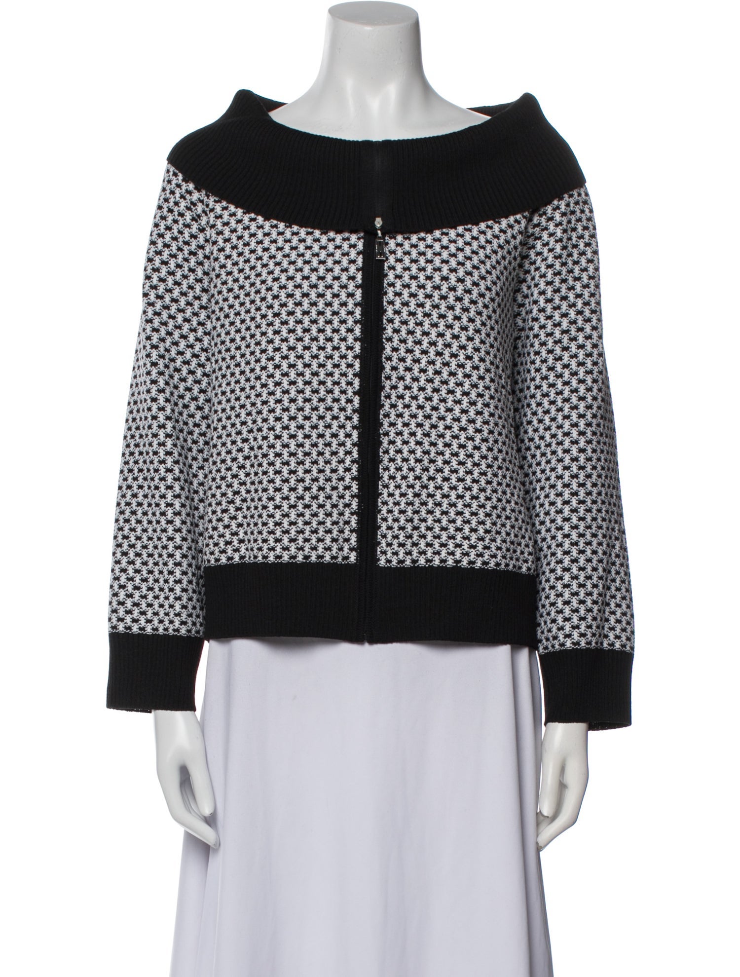 St. John Wool Printed Bomber Jacket