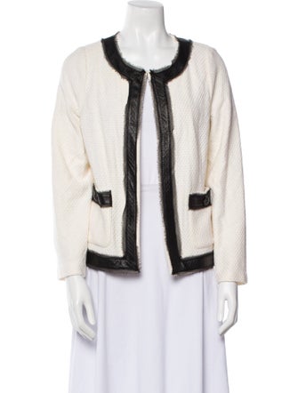 St. John Wool Colorblock Pattern Jacket