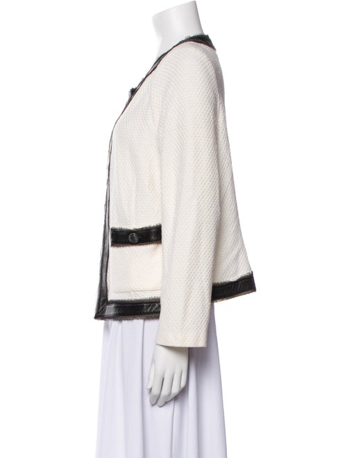 St. John Wool Colorblock Pattern Jacket