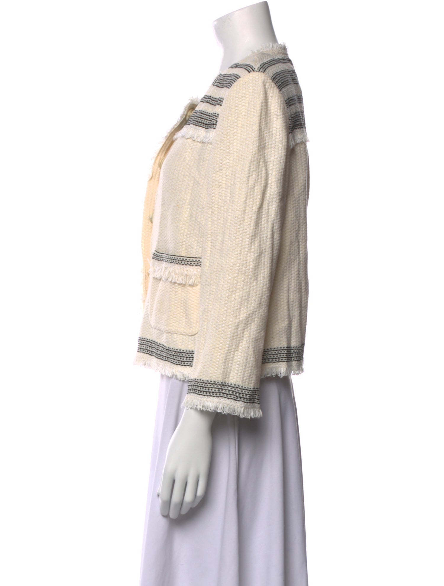 St. John Striped Crew Neck Sweater