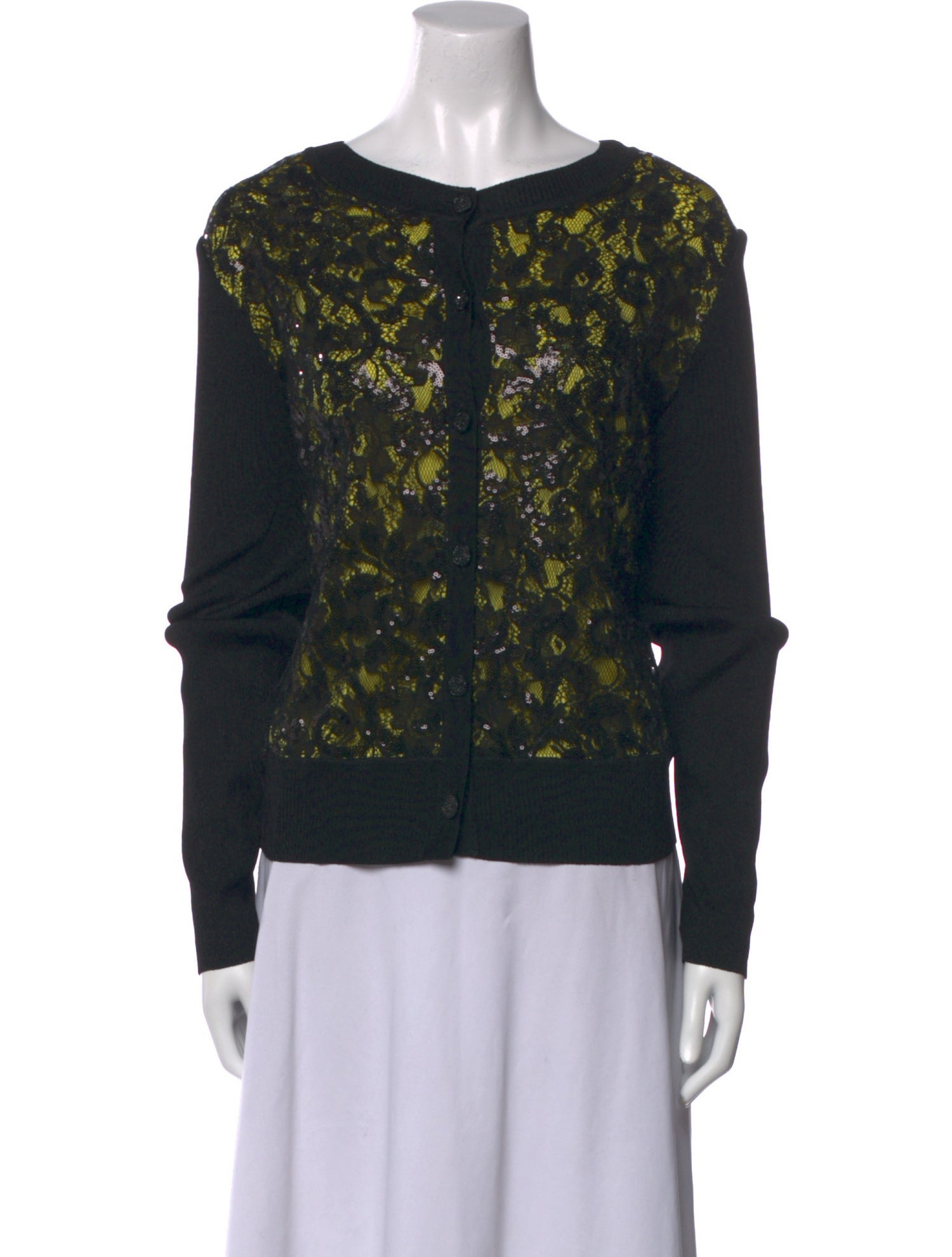 St. John Printed Crew Neck Sweater