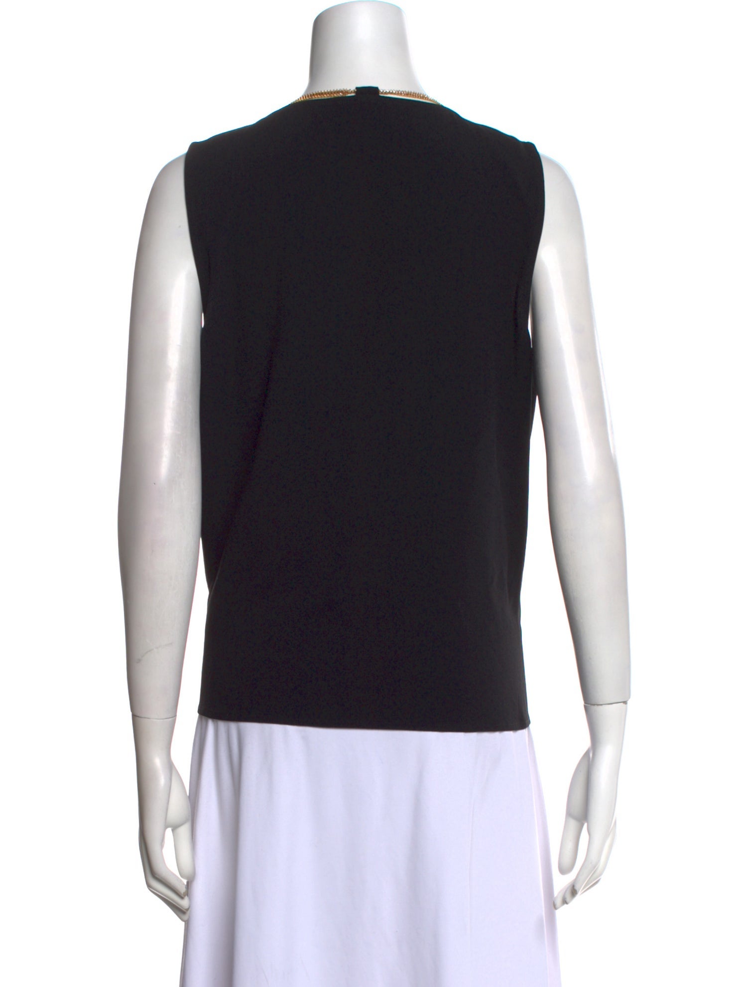 St. John Scoop Neck Sleeveless Top