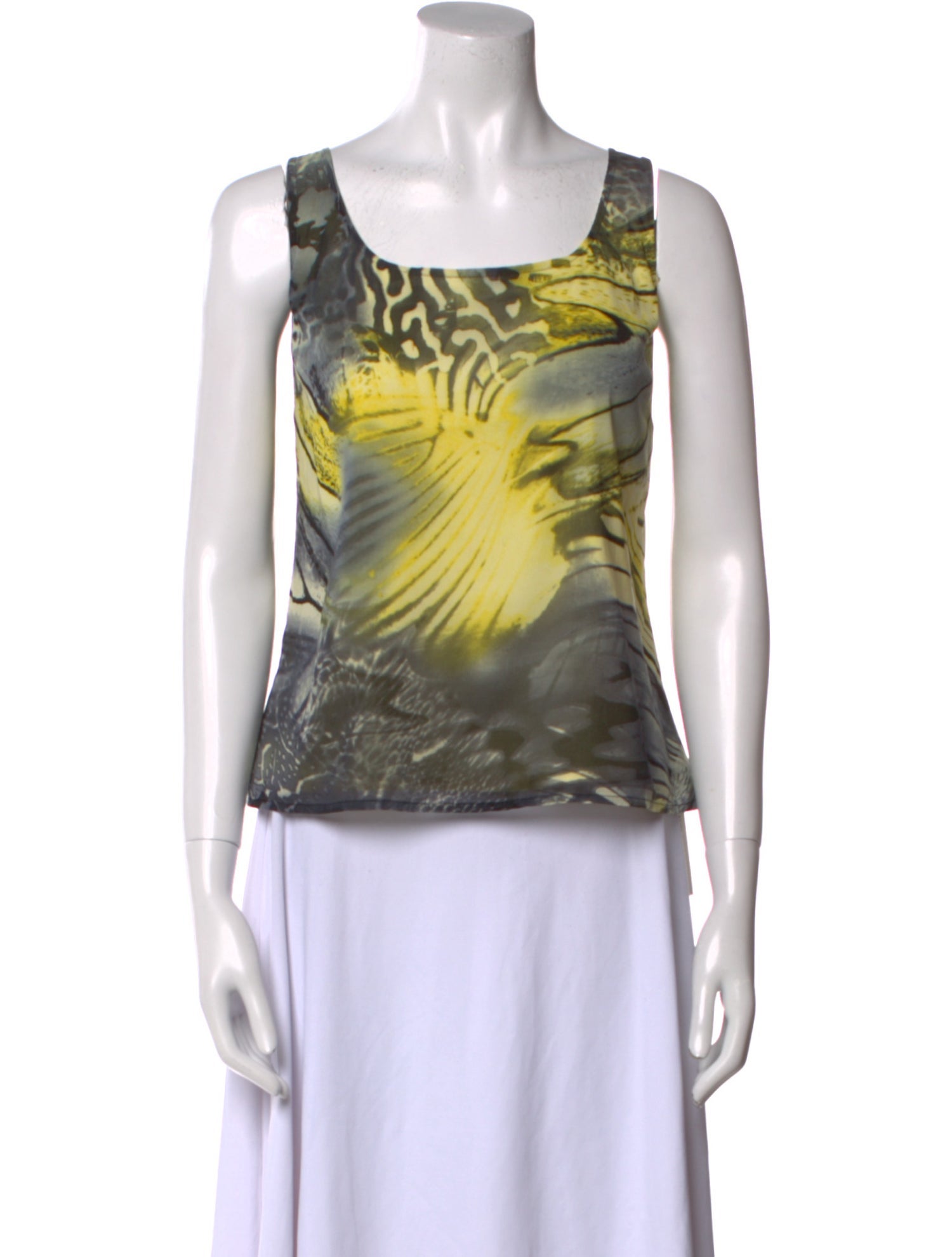 St. John Silk Printed Top