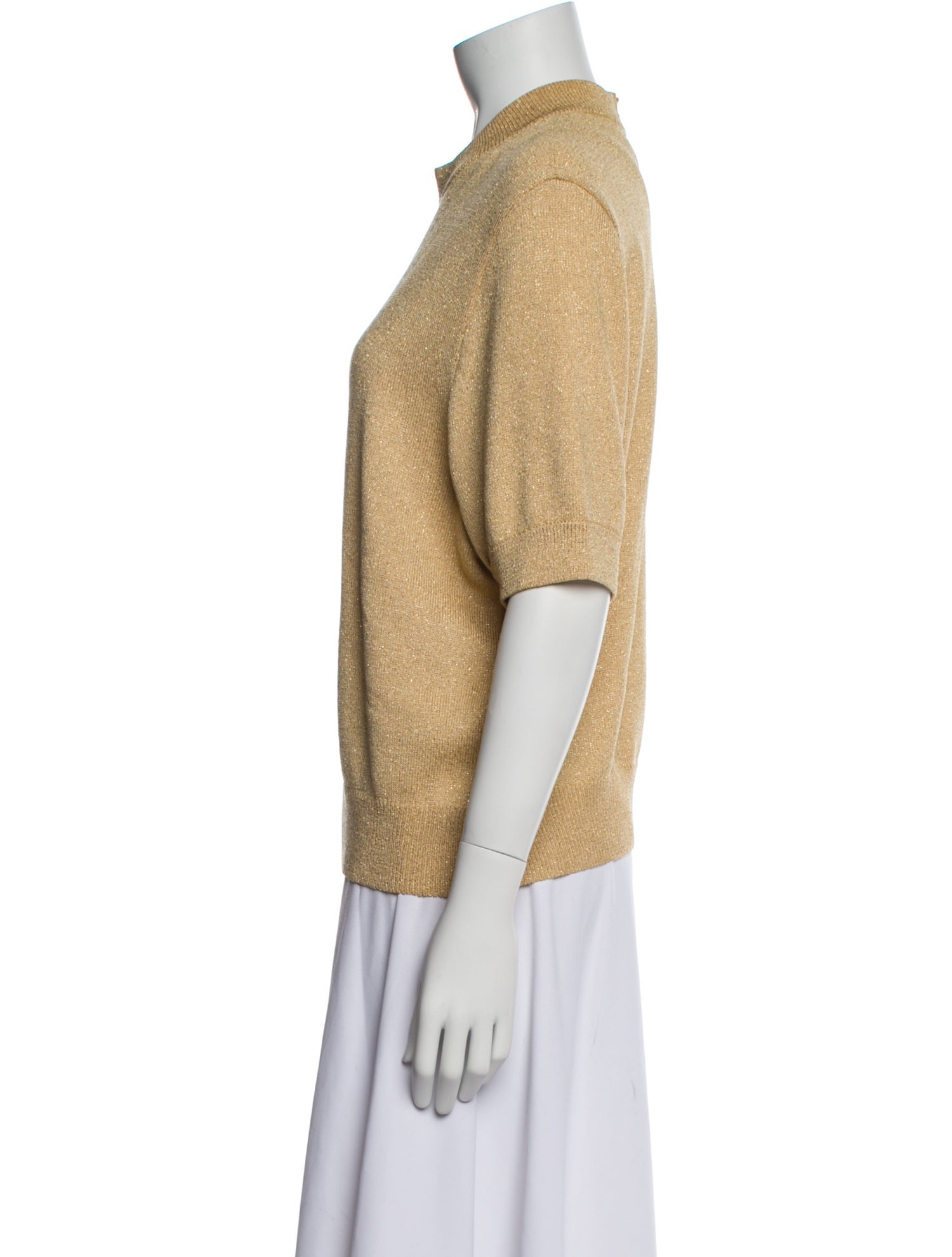 St. John Wool Mock Neck Sweater