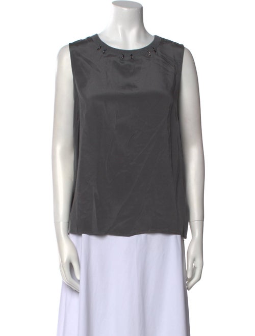 St. John Silk Scoop Neck Top
