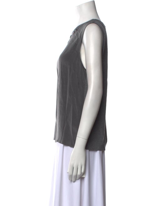 St. John Silk Scoop Neck Top