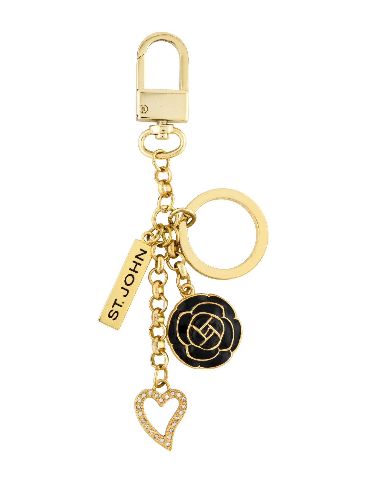 St. John Gold Heart Keychain.