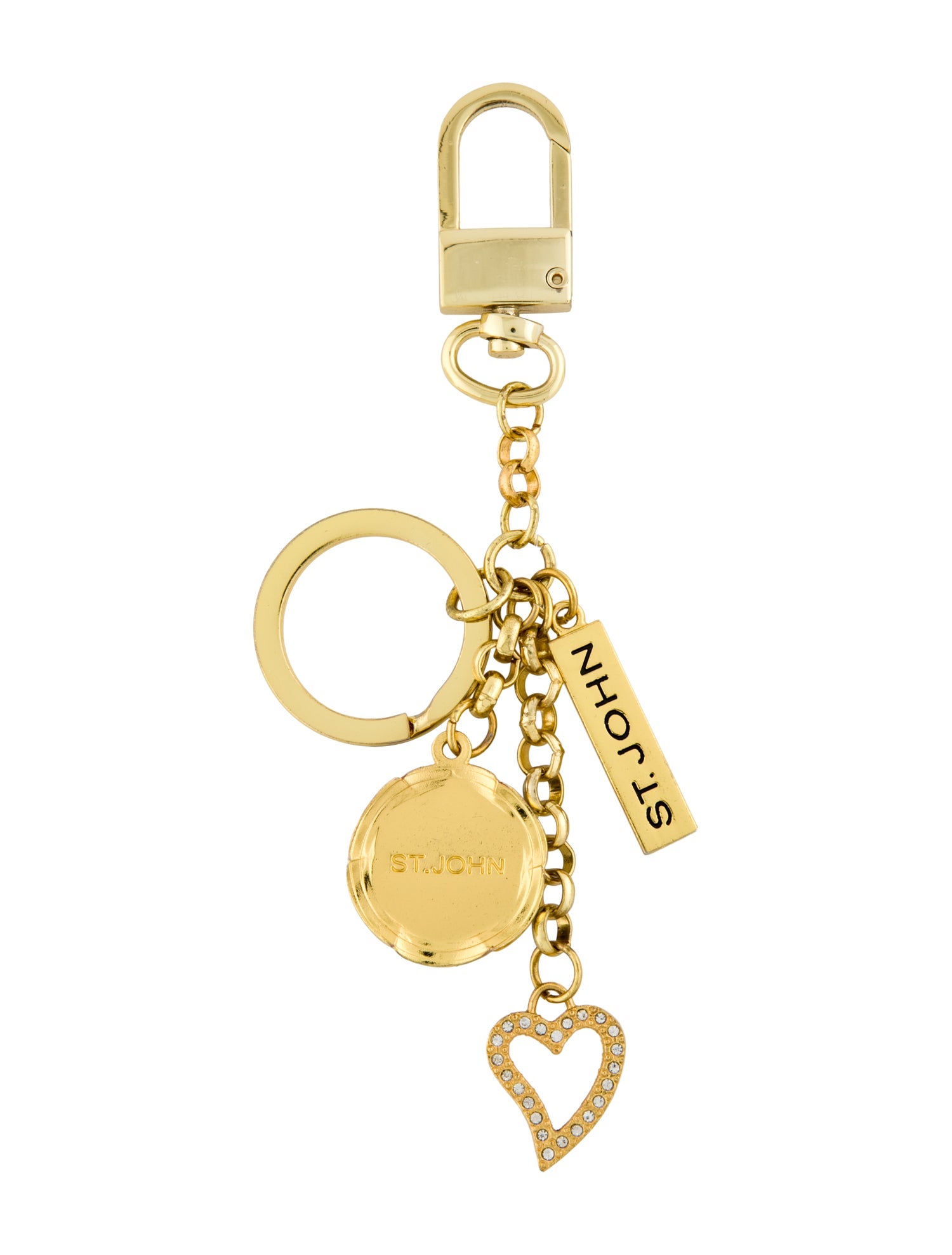 St. John Gold Heart Keychain.