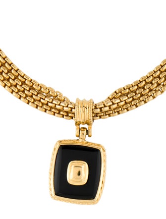 St. John Enamel Multistrand Collar Pendant Necklace.