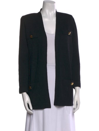 St. John Wool Open Front Sweater