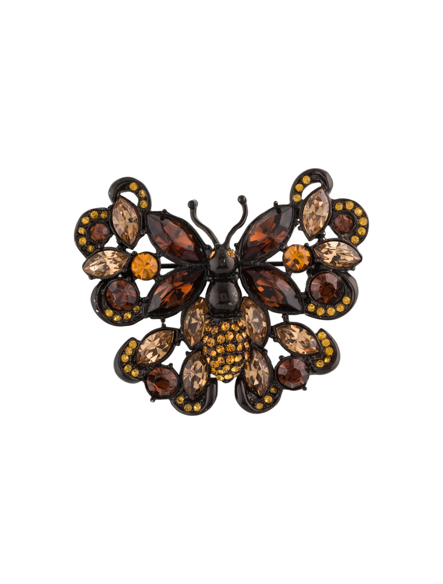 St. John Vintage Crystal Butterfly Pin Brooch