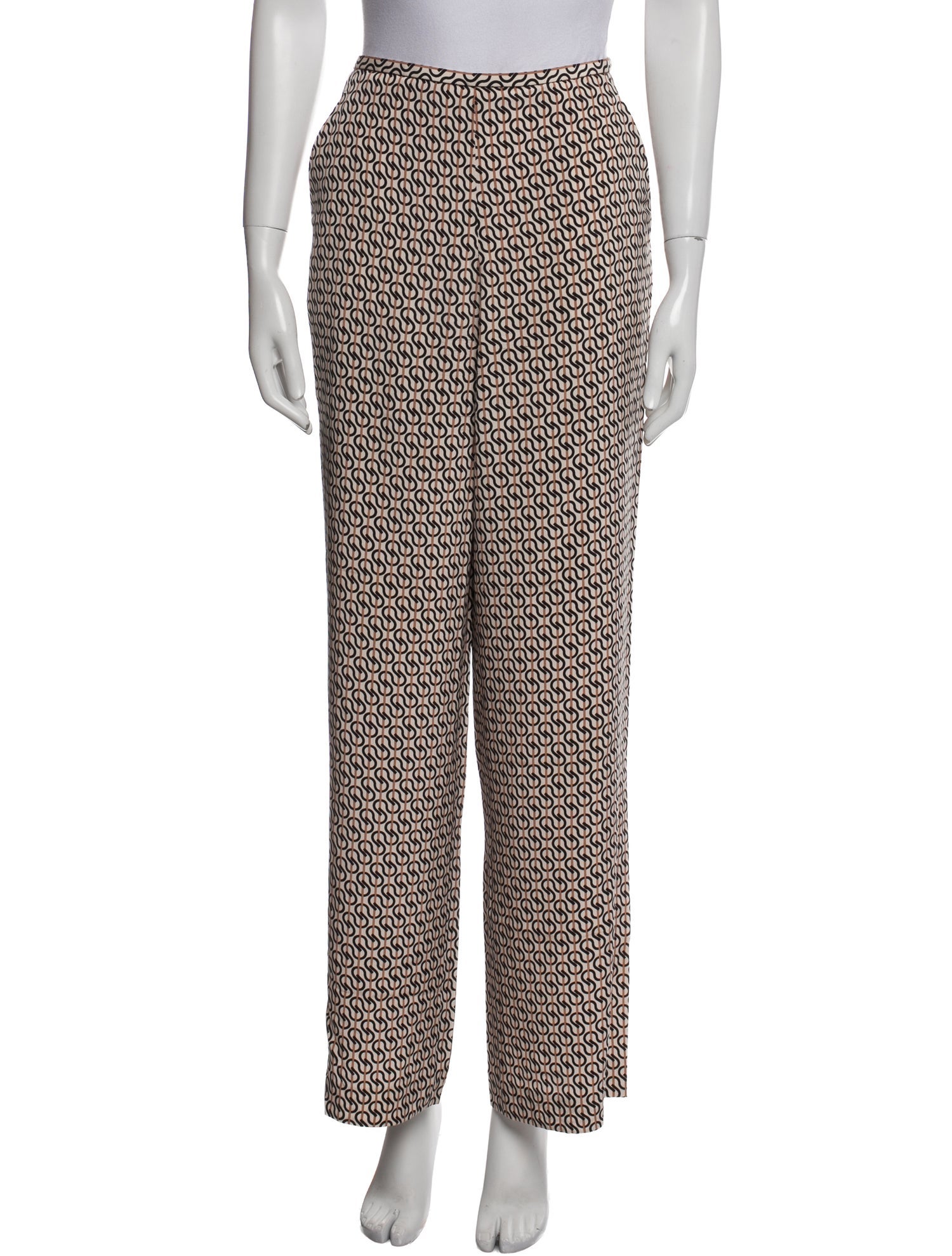 St. John Silk Printed Sweatpants