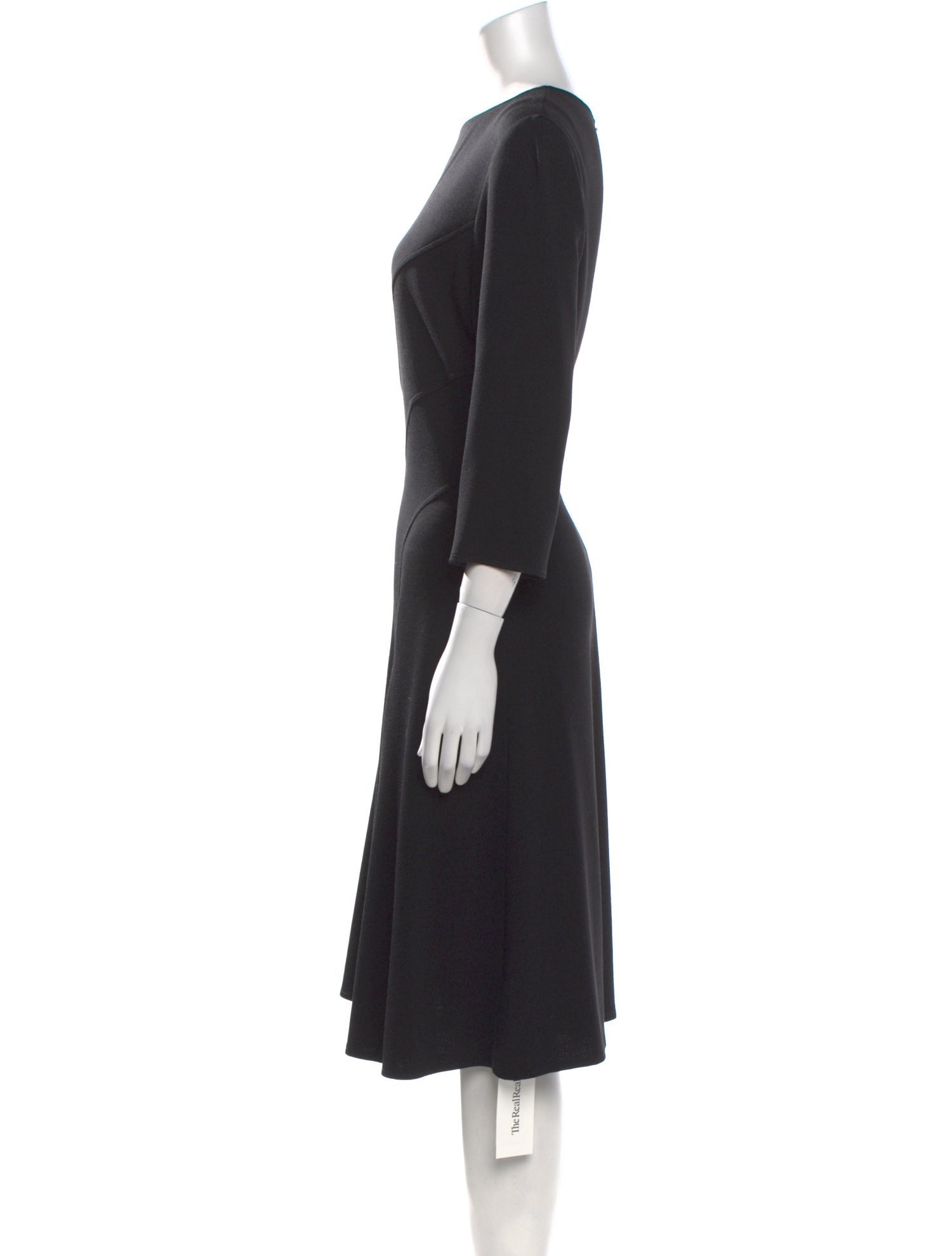 St. John Bateau Neckline Midi Length Dress