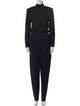 St. John Wool Mock Neck Jumpsuit