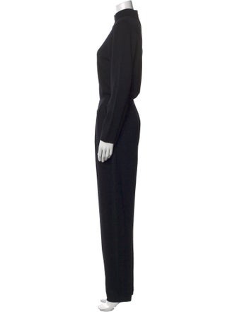 St. John Wool Mock Neck Jumpsuit