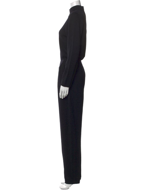 St. John Wool Mock Neck Jumpsuit
