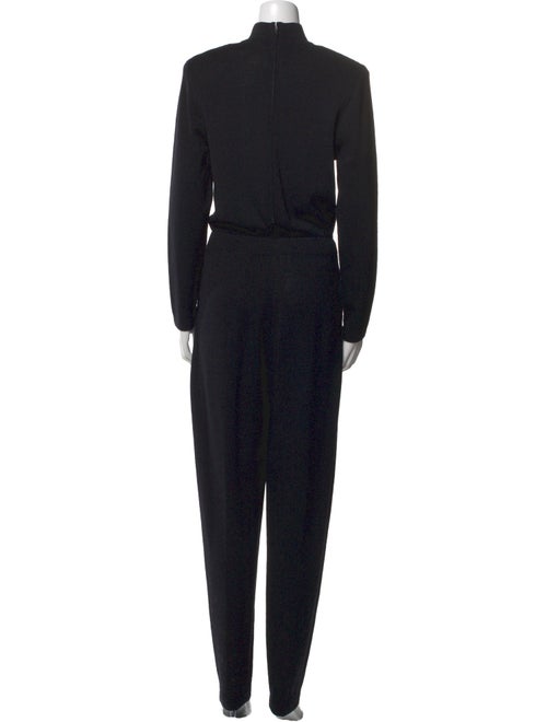 St. John Wool Mock Neck Jumpsuit