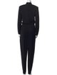 St. John Wool Mock Neck Jumpsuit