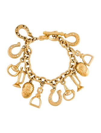 St. John Crystal Charm Bracelet