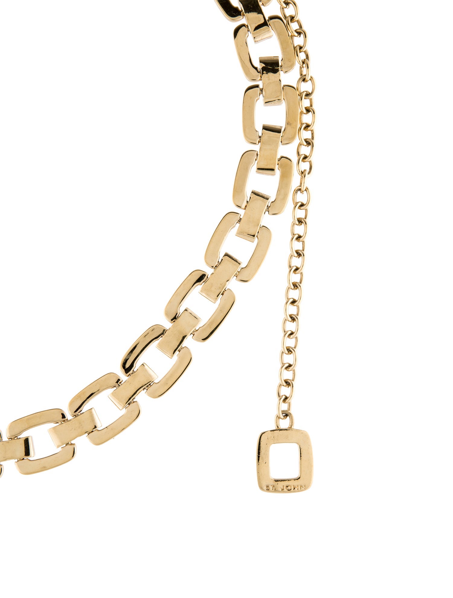 St. John Skinny Metal Chain-Link Belt