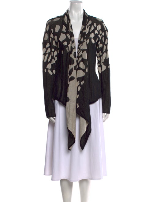 St. John Sport Animal Print Cowl Neck Sweater