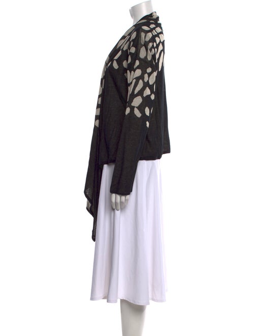 St. John Sport Animal Print Cowl Neck Sweater