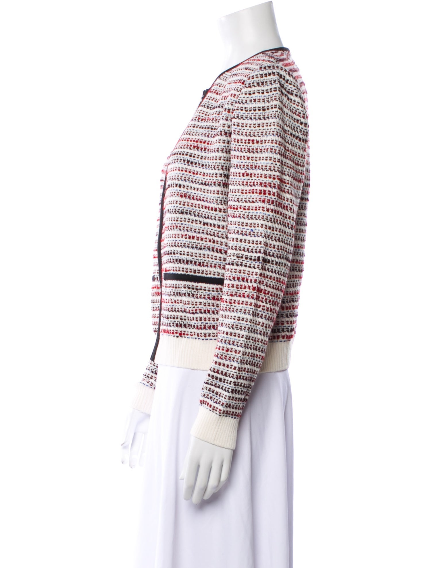 St. John Striped Scoop Neck Sweater