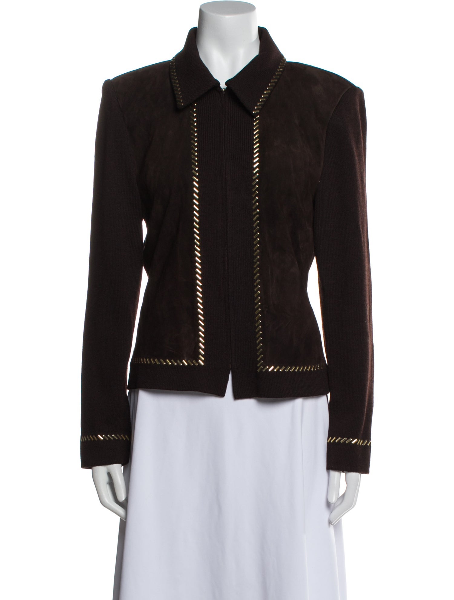 St. John Leather Evening Jacket