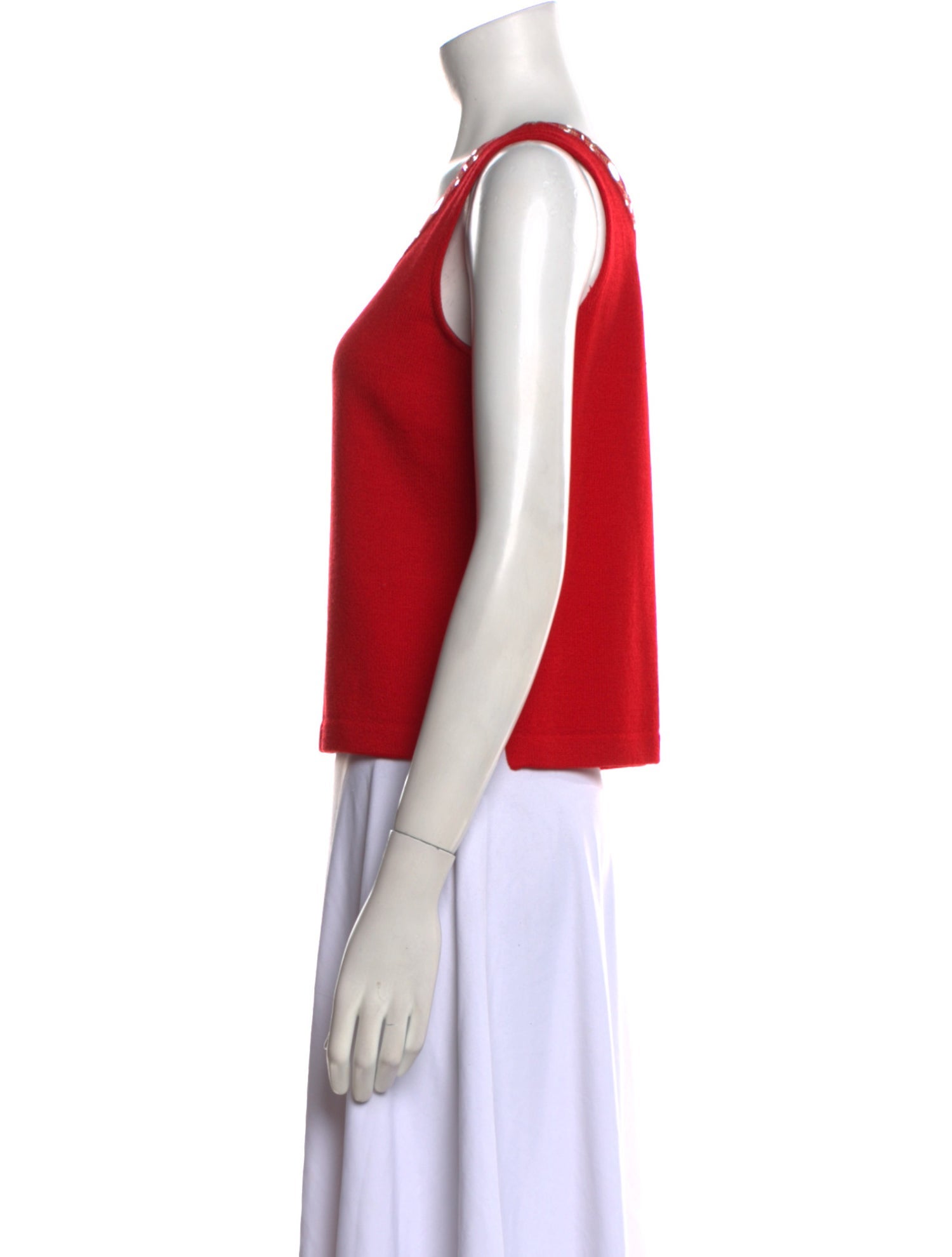 St. John Wool Scoop Neck Top