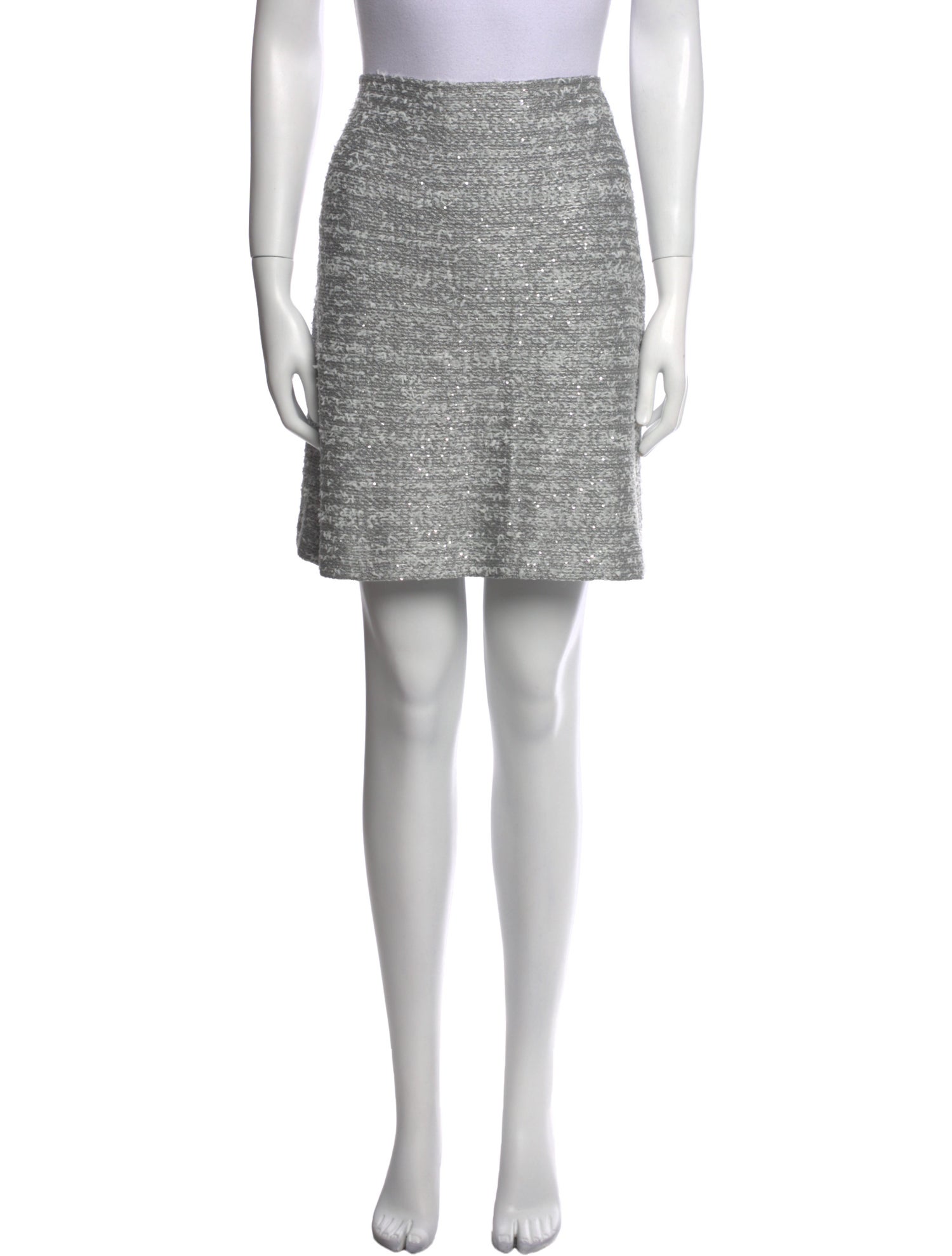 St. John Tweed Pattern Knee-Length Skirt