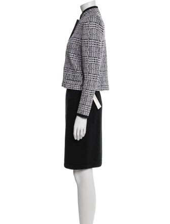 St. John Wool Tweed Pattern Skirt Set