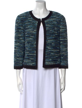 St. John Printed Scoop Neck Sweater