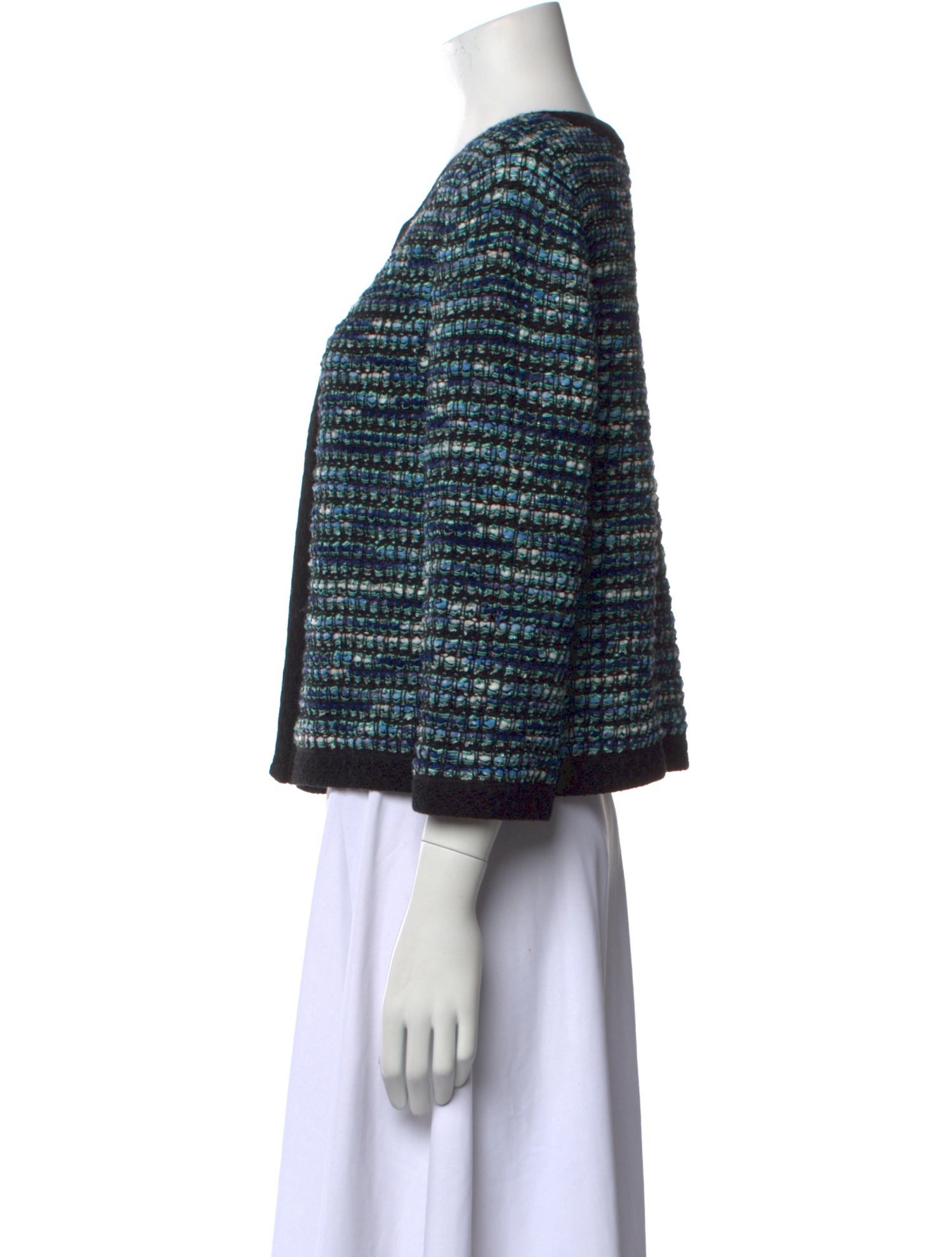 St. John Printed Scoop Neck Sweater