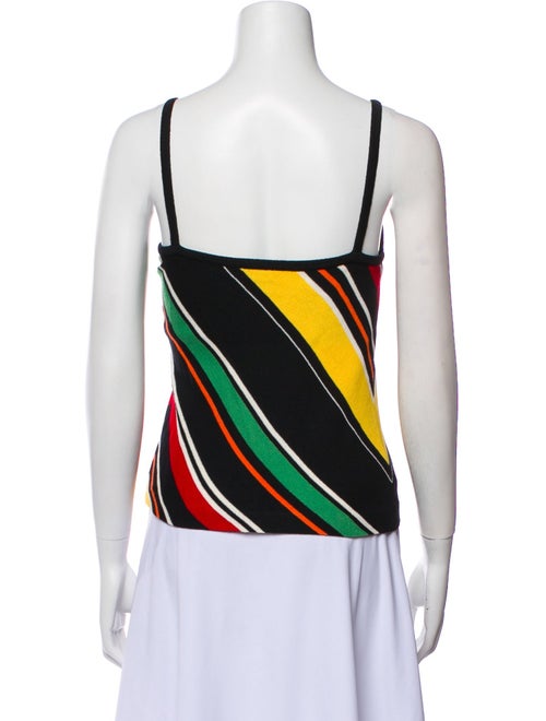 St. John Striped Scoop Neck Top