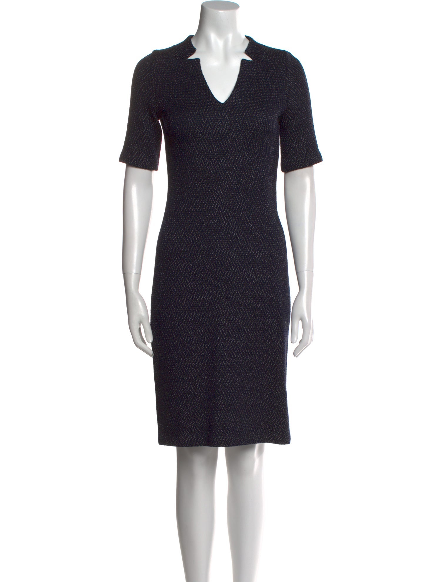 St. John V-Neck Knee-Length Dress