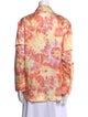 St. John Tie-Dye Print Long Sleeve Button-Up Top