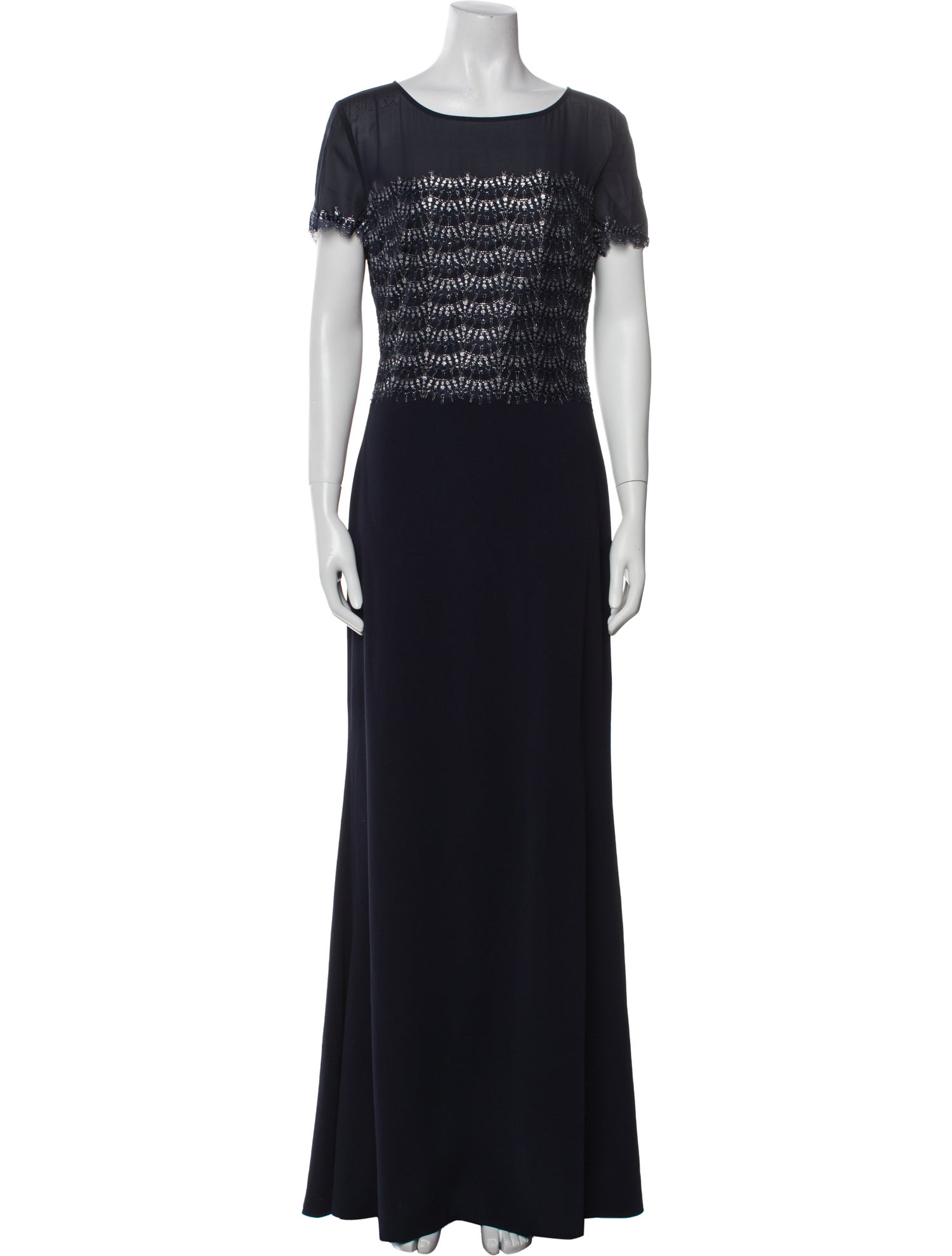 green emerald velvet dress St John Collection By Marie Gray Evening Dress