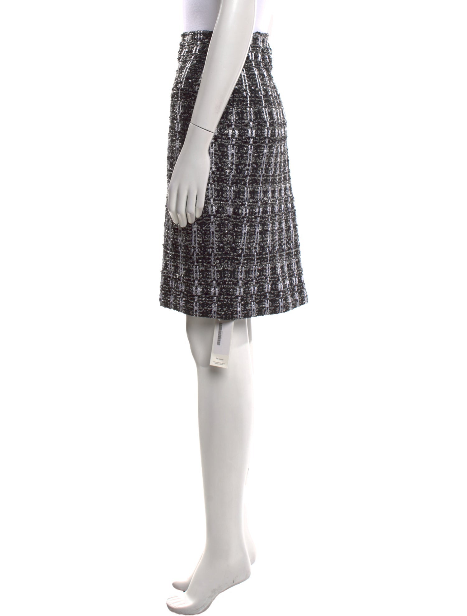 St. John Tweed Pattern Knee-Length Skirt