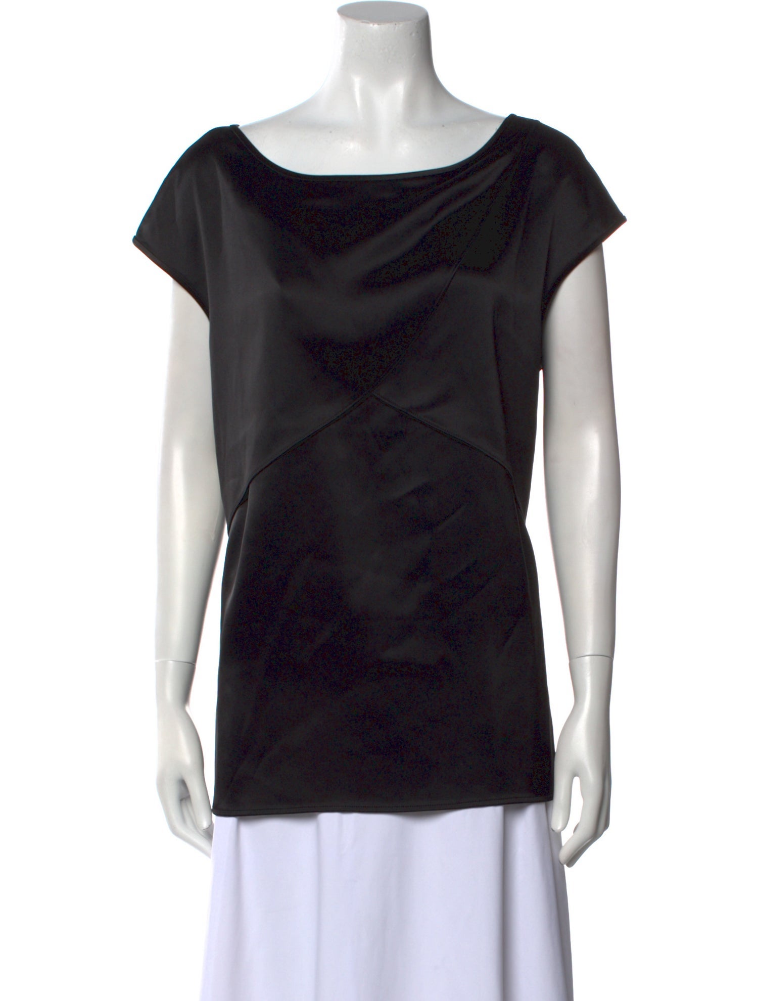 St. John Cowl Neck Short Sleeve T-Shirt