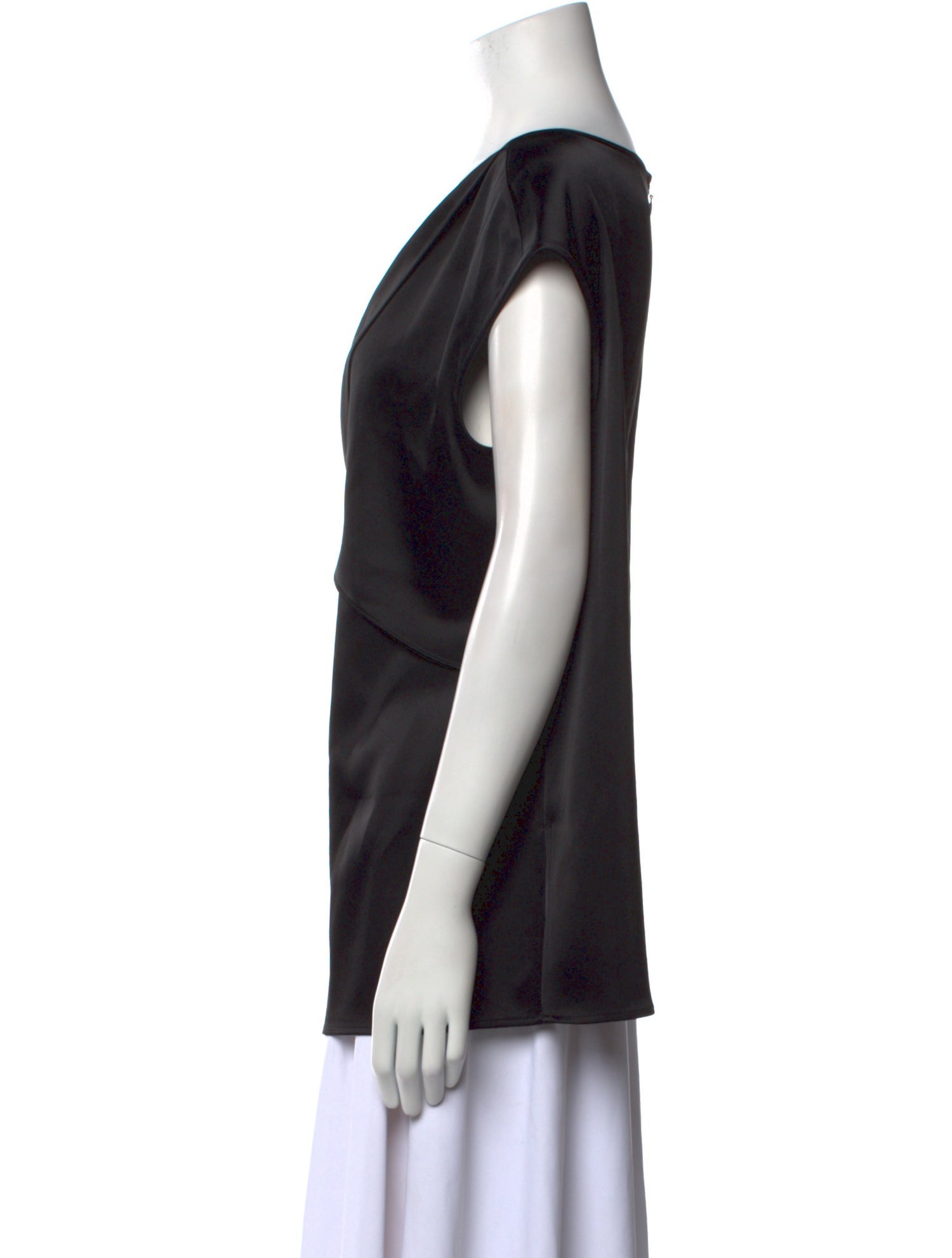 St. John Cowl Neck Short Sleeve T-Shirt