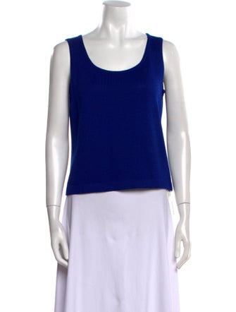 St. John Scoop Neck Sleeveless Top