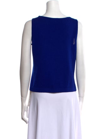 St. John Scoop Neck Sleeveless Top