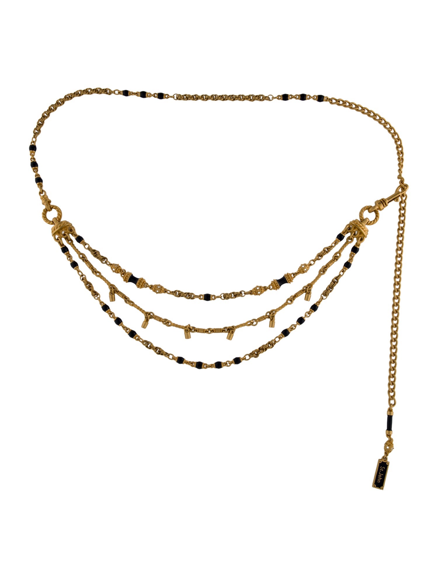 St. John Skinny Metal Chain-Link Belt