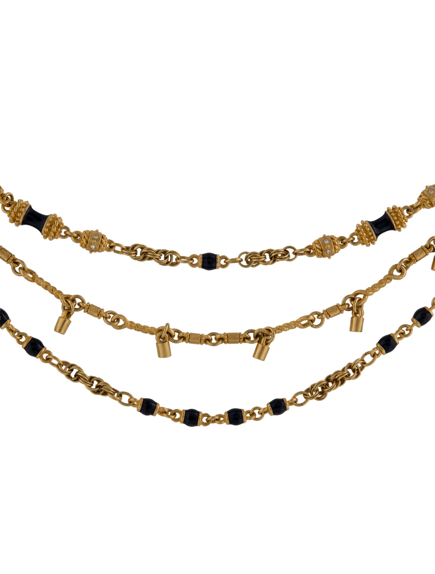 St. John Skinny Metal Chain-Link Belt