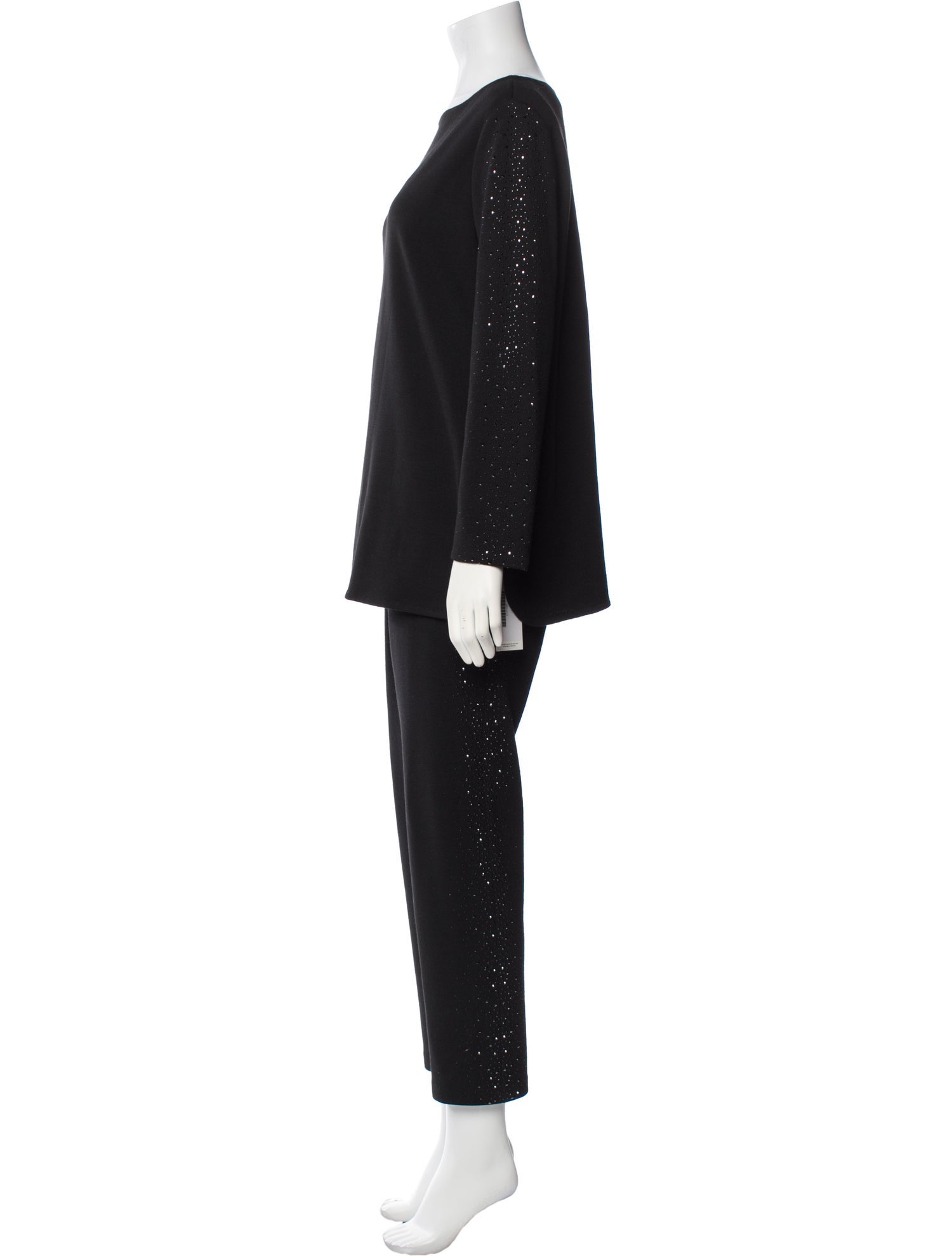 St. John Wool Crystal Embellishments Pant Set