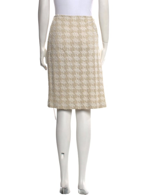 St. John Tweed Pattern Knee-Length Skirt