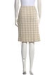 St. John Tweed Pattern Knee-Length Skirt