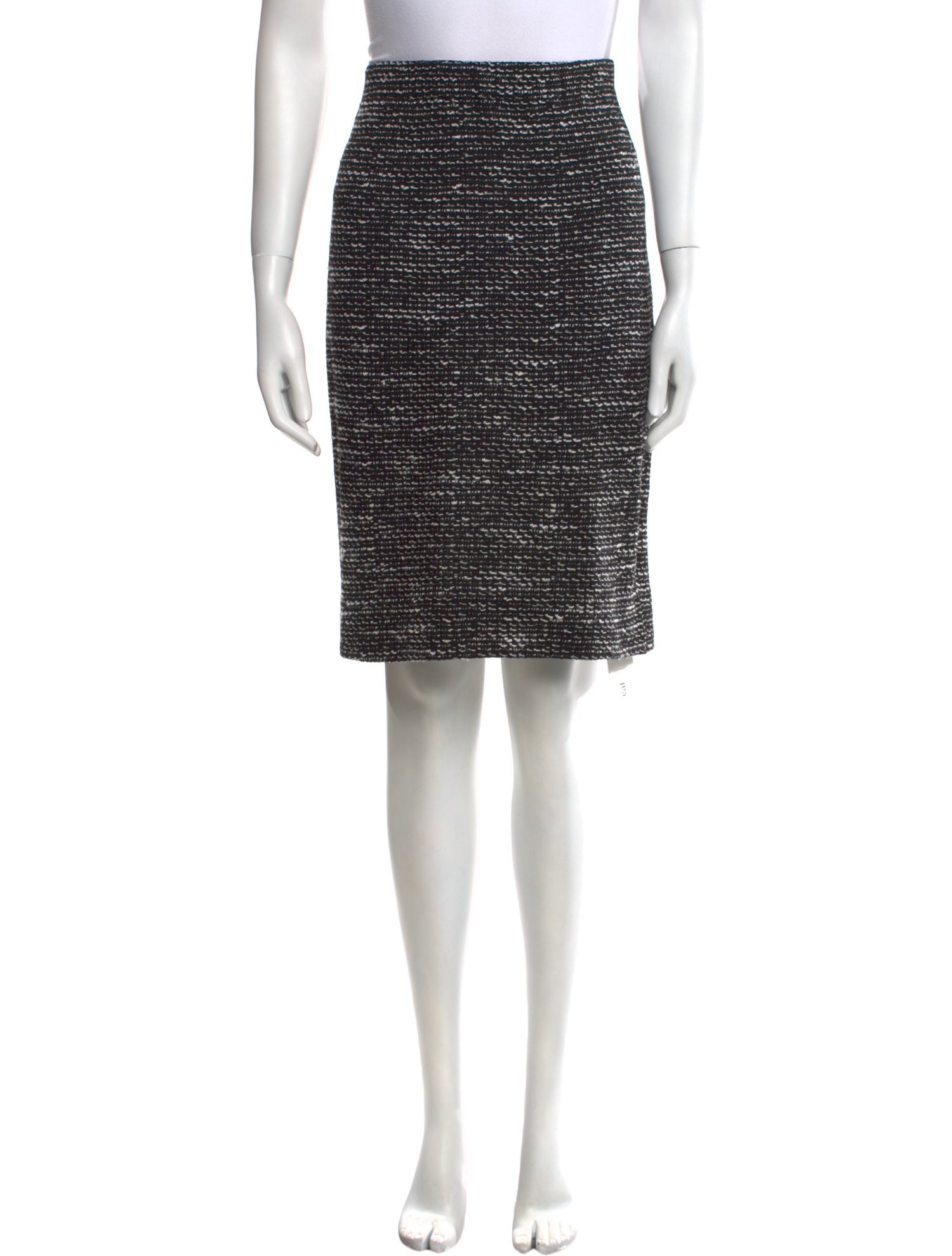 St. John Tweed Pattern Knee-Length Skirt