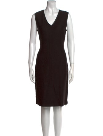 St. John V-Neck Knee-Length Dress